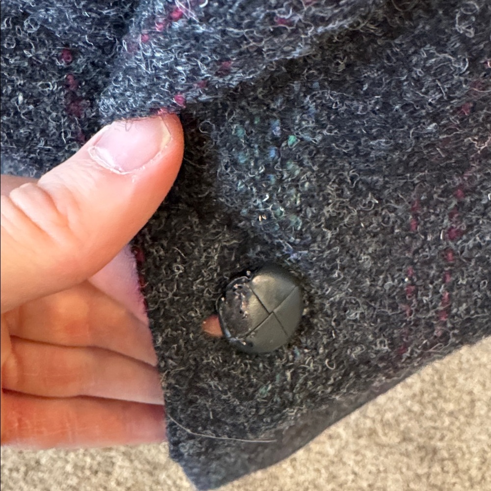 Harris Tweed mens 42L gray stripe 100% wool 2-button vintage blazer EUC - Picture 4 of 11
